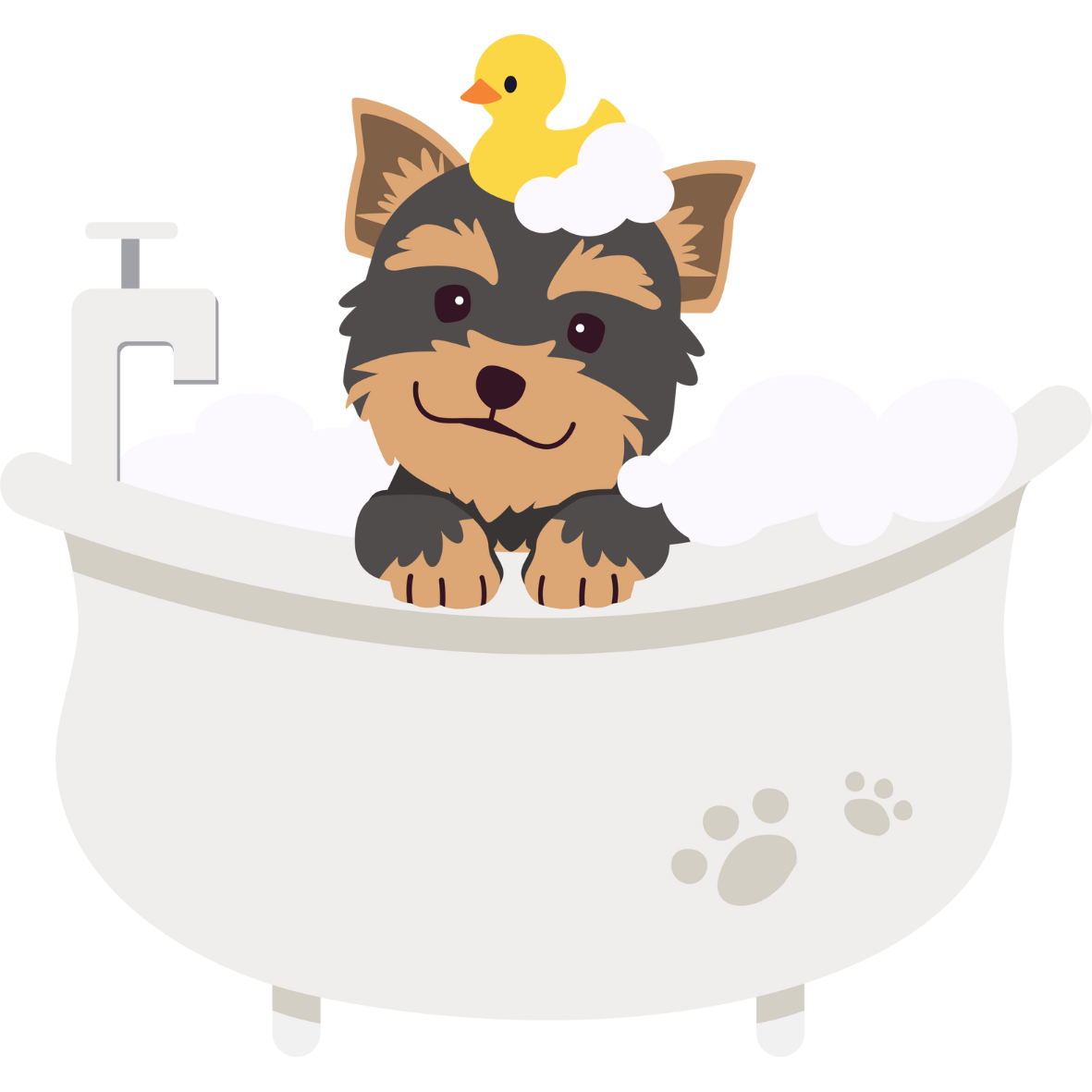 Dog in bath